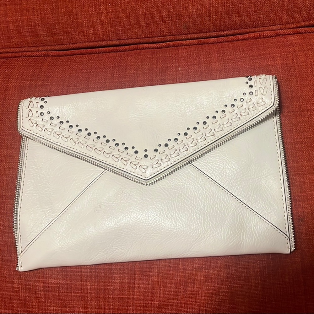 White Studded Clutch